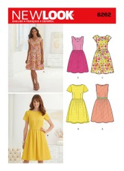 6262 K NEW LOOK  DRESS OVERLAY / SLEEVES  OR NOT PATTERN 10-22 UNCUT